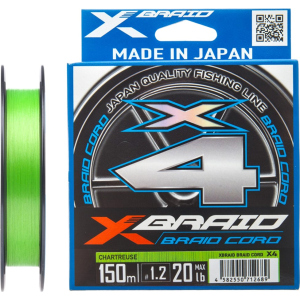 Шнур YGK X-Braid Braid Cord X4 150 м #2.0/0.235 мм 30lb/13.5 кг (55450316) в Вінниці