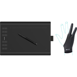 Графічний планшет Huion New 1060 Plus з рукавичкою краща модель в Вінниці