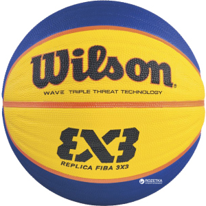 купити М'яч баскетбольний Wilson FIBA ​​3X3 Replica Basketball Size 6 SS16 Yellow-Blue (WTB1033XB)