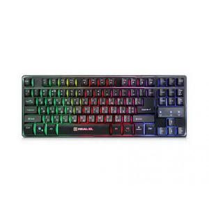 Клавиатура REAL-EL Gaming 8710 TKL Backlit USB черный UAH