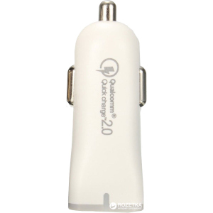 Автомобільний зарядний пристрій Value Qualcomm Quick Charge 2.0 USB White (S0765) краща модель в Вінниці