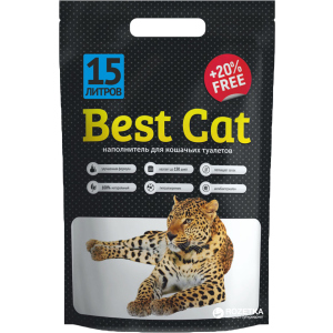 Наповнювач для котячого туалету Best Cat White Силікагелевий поглинаючий 15 л (SGL036/4820186930443) в Вінниці