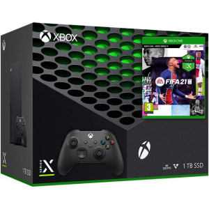Microsoft Xbox Series X 1Tb + FIFA 21 (російська версія) + дод. Wireless Controller with Bluetooth (Carbon Black) ТОП в Вінниці