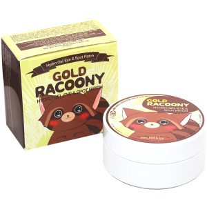 Гідрогелеві патчі під очі Secret Key Gold Racoony Hydrogel Eye Spot Patch із золотом 60 шт + 30 шт (8809305999215) краща модель в Вінниці