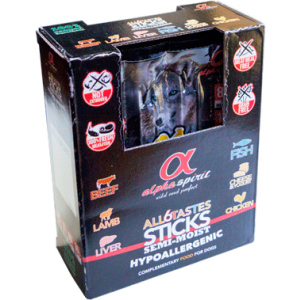 Напіввологі ласощі для собак Alpha Spirit sticks all 6 tastes in one 24 шт 240 г (as53024) (8437013576949) краща модель в Вінниці