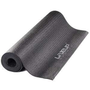 Коврик для йоги LiveUp PVC YOGA MAT 180x61x0.4см Черный в Виннице