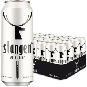 Упаковка пива Stangen Weiss Bier світле нефільтроване 4.9% 0.5 х 24 шт (4260556080093) краща модель в Вінниці