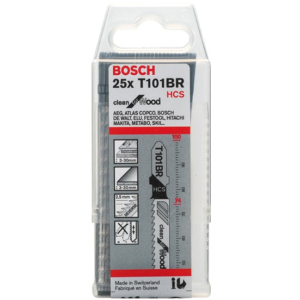 Пиляльні полотна Bosch T 101 BR Clean for Wood, HCS 25 шт (2608633623) краща модель в Вінниці