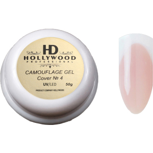 Гель для нарощування нігтів HD Hollywood Camouflage Cover №4 50 мл (HD-ГС №4Б) (2200199050048) в Вінниці