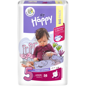 Підгузки дитячі Bella Baby Happy Junior 12-25 кг 58 шт (5900516601133) ТОП в Вінниці