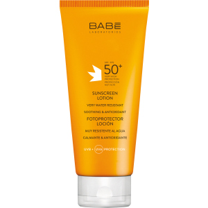 Сонцезахисний лосьйон BABE Laboratorios SPF 50 водостійкий 200 мл (8437011329370) ТОП в Вінниці