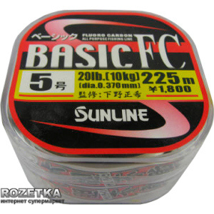 Лісочка Sunline Basic FC 225 м #5/0.37 мм 10 кг (16580101)