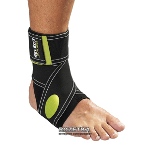 Бандаж на голеностоп Select Elastic Ankle Support 564-610 Черно-зеленый XS (5703543080519) в Виннице