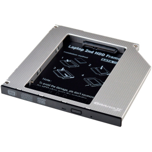 Адаптер подключения Grand-X HDD 2.5'' в отсек привода ноутбука SATA/mSATA (HDC-25) в Виннице