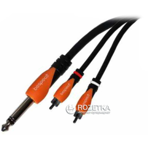 Инсертный кабель Bespeco SLYSRM180 1.8 м Black/Orange (23-14-4-19) ТОП в Виннице