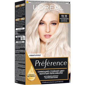 Стійка гель-фарба для волосся L'Oreal Paris Recital Preference 11.11 Холодний попелястий (3600523018277) краща модель в Вінниці