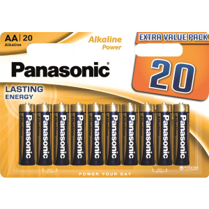 Батарейки Panasonic Alkaline Power лужні AA блістер, 20 шт (LR6REB/20BW) ТОП в Вінниці