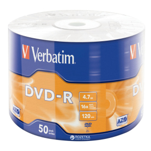 хорошая модель DVD-R 4.7 GB 16x Wrap 50 шт