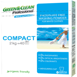 Стиральный порошок Green&Clean Professional Compact для белой одежды 2 кг (4823069702540)