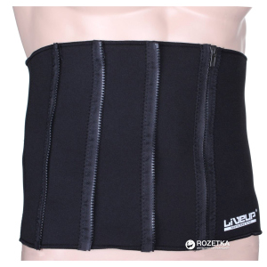 Пояс для схуднення LiveUp Zipper Slim Belt 84x27.5 см Black (LS3039A)