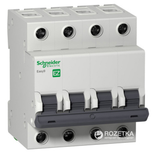 Автоматичний вимикач Schneider Electric 4 Р 25 А тип C EZ9 (EZ9F34425) краща модель в Вінниці