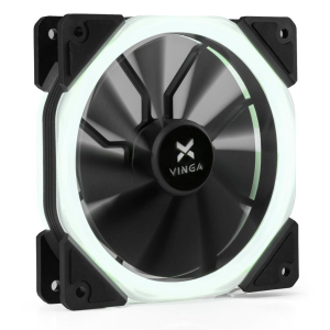 Кулер для корпусу Vinga LED fan-02 white краща модель в Вінниці