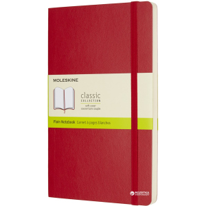 Нотатник Moleskine Classic 13 х 21 см 192 сторінки без лінівки Червона М'яка обкладинка (8055002854658)