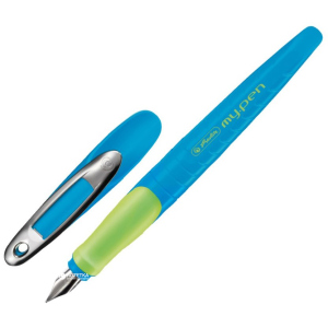 Ручка перьевая для правши Herlitz My.Pen Blue-Neon Синяя Голубой корпус (10999761) лучшая модель в Виннице