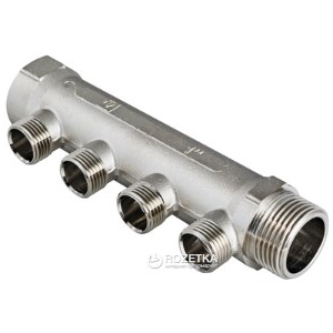 купить Коллектор VALTEC с наружной резьбой 1" х 1/2" (4 вых.) (VTc.500.N.0604)