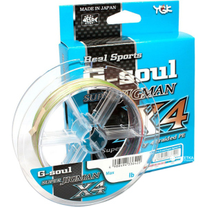 Шнур YGK Super Jig Man X4 200 м 0.165 мм 1.0 кг/18 lb Разноцветный (55450054) надежный