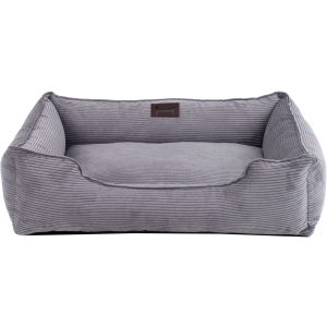 Лежак для собак Harley and Cho Dreamer 90х60 см з бортами Grey Velvet (3100096) ТОП в Вінниці