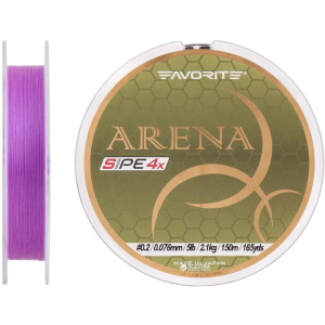 Шнур Favorite Arena PE 4x 150 м # 0.2/0.076 мм 2.1 кг Пурпуровий (16931097) в Вінниці