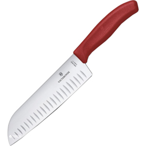 Кухонний ніж Victorinox SwissClassic Santoku 17 см Червоний (6.8521.17G) в Вінниці