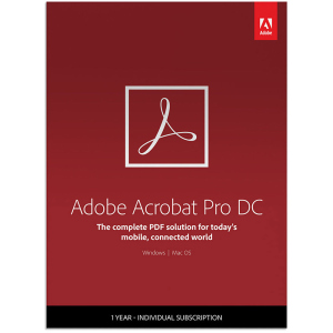 Adobe Acrobat Pro DC for teams. Продление лицензии для коммерческих организаций и частных пользователей, годовая подписка на одного пользователя в пределах заказа от 1 до 9 (65297928BA01A12)