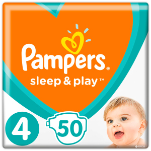 Подгузники Pampers Sleep & Play Размер 4 (Maxi) 9-14 кг, 50 шт (8001090669056) в Виннице