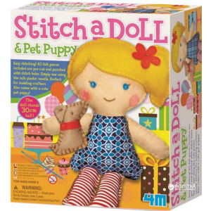 Набор для шитья игрушки 4M Кукла со щенком (00-02767) надежный