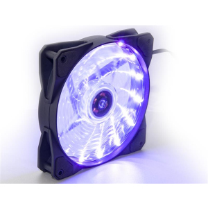 Вентилятор Frime Iris LED Fan 15LED Purple (FLF-HB120P15); 120х120х25мм, 3-pin+4-pin ТОП в Виннице