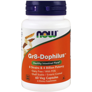 Пробиотики Now Foods Gr8-Dophilus 60 гелевых капсул (733739029126)