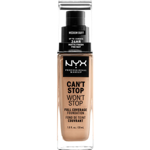 Рідка тональна основа NYX Professional Makeup Can't Stop Won`t Stop 24-Hour Foundation 10.5 Medium buff 30 мл (800897181178) надійний