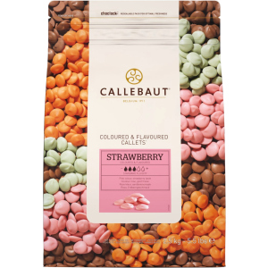 Бельгийский шоколад Callebaut Strawberry Callets в виде каллет со вкусом клубники 2.5 кг (5410522516531) в Виннице