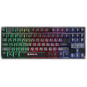 купить Клавиатура REAL-EL 8710 Gaming TKL Backlit, black