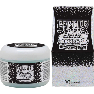 Омолаживающий пузырьковый крем для лица Elizavecca Peptide 3d Fix Elastic Bubble Facial Cream 100 г (8809624500062) в Виннице