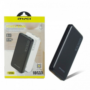 Портативний зарядний пристрій 10000 mAh Power Bank Awei (P28K) чорний ТОП в Вінниці