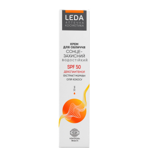 Крем Leda Солнцезащитный для лица SPF 50 50 мл (4820203520718) в Виннице