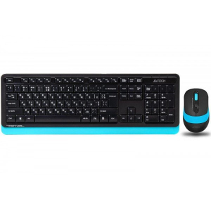 Комплект (клавиатура, мышь) беспроводной A4Tech FG1010 Black/Blue USB лучшая модель в Виннице