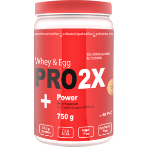 Протеин AB PRO PRO 2X Whey&amp;Egg Power 750 г Strawberry (2X750AB00ST23) краща модель в Вінниці