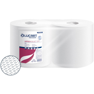 Бумажные полотенца Lucart Airtech Select 370 1 слой 370 отрывов 2 рулона (851255) ТОП в Виннице
