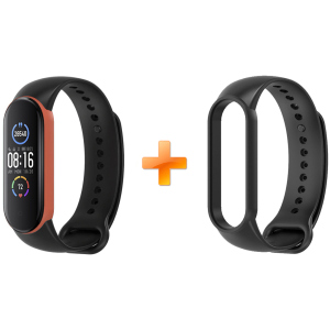 Xiaomi Mi Band 5 MiJobs двоколірний чорний/помаранчевий (MJ5-DSS005BO) краща модель в Вінниці