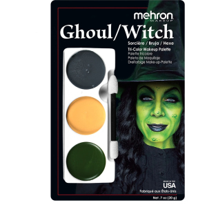 Набір кремового гриму для образу Mehron Tri-Color Makeup Palette "Відьма/Готика" 20 г (403-G) (764294503974) краща модель в Вінниці