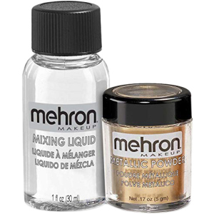 Металлическая пудра-порошок Mehron Metallic Powder + жидкость для смешивания Gold (129C-ML-GD) (764294529110) в Виннице